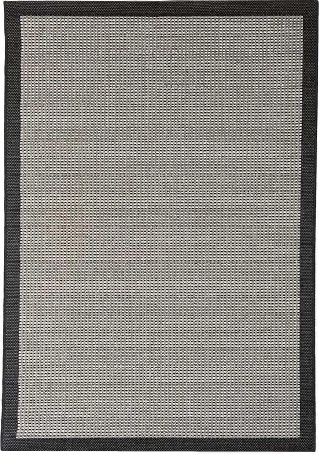 Floorita binnen/buitenvloerkleed Chrome - zwart - 135x190 cm - Leen Bakker