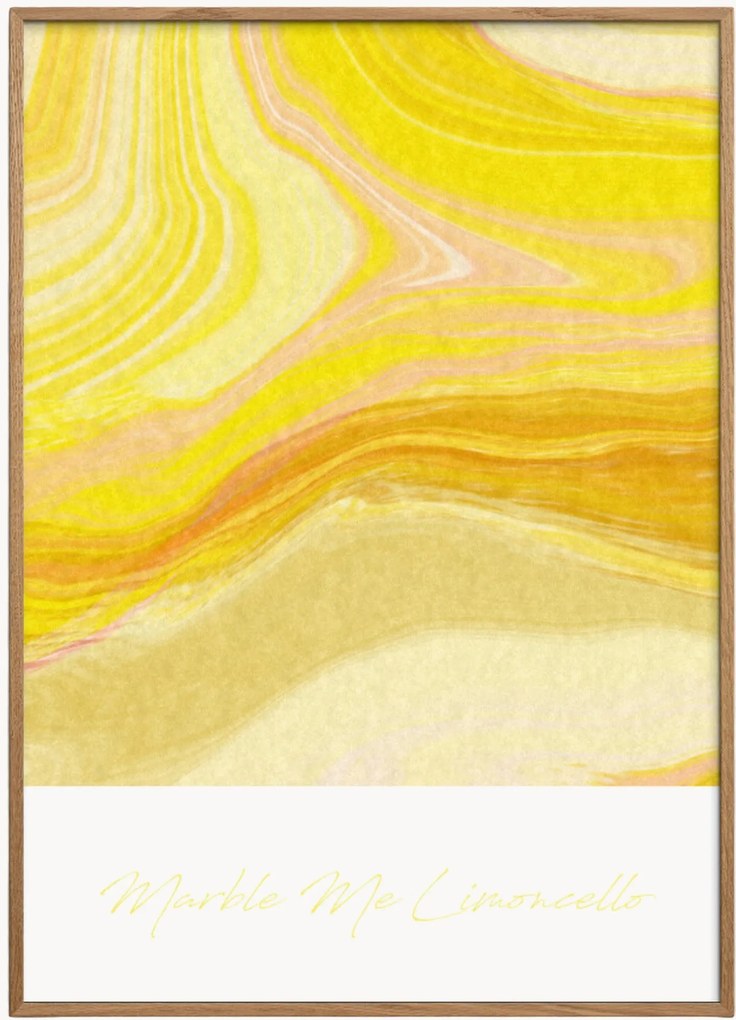 Ingelijste digitale print Marble Me Limoncello