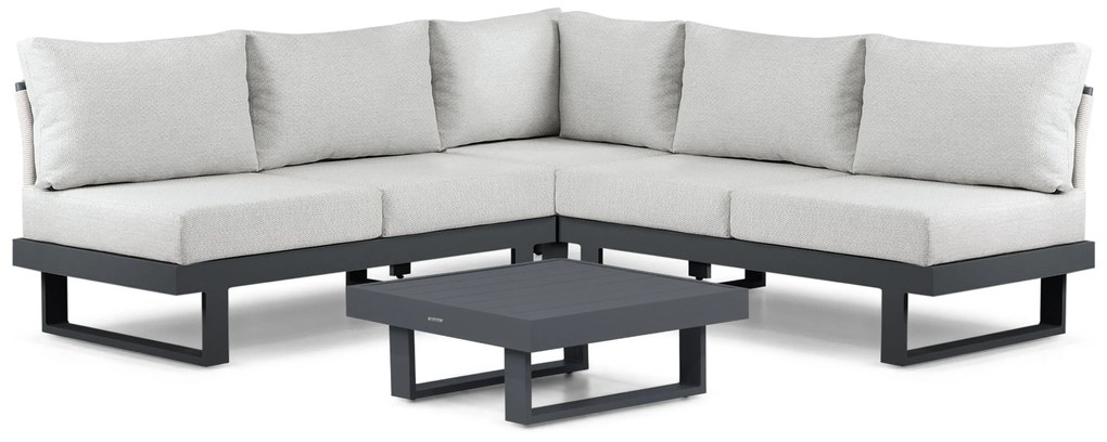 Hoek loungeset 4 personen Aluminium Grijs  Lifestyle Garden Furniture Lorenzo