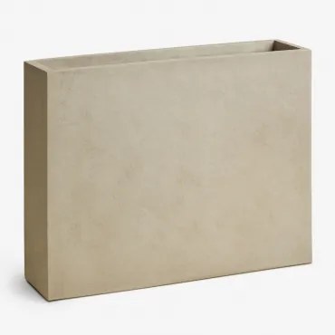 Rechthoekige Buitenbloempot Van Cement Neyrua Zandbruin & 75 X 20 X 60 Cm - Sklum