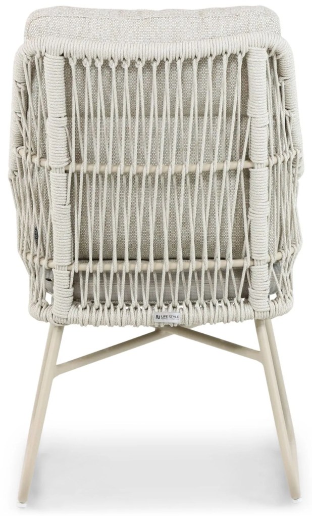 Tuinset 4 personen 180 cm Aluminium/rope Taupe Lifestyle Garden Furniture Vicente/Camila