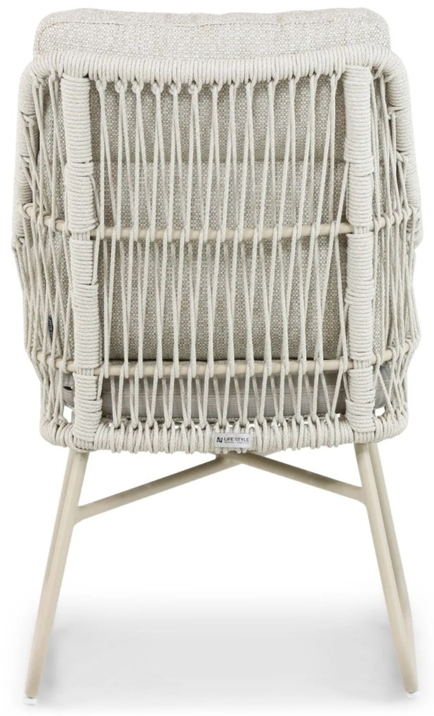 Tuinset Ronde Tuintafel 4 personen 100 cm Rope Zand/Beige Lifestyle Garden Furniture Vicente/Serino