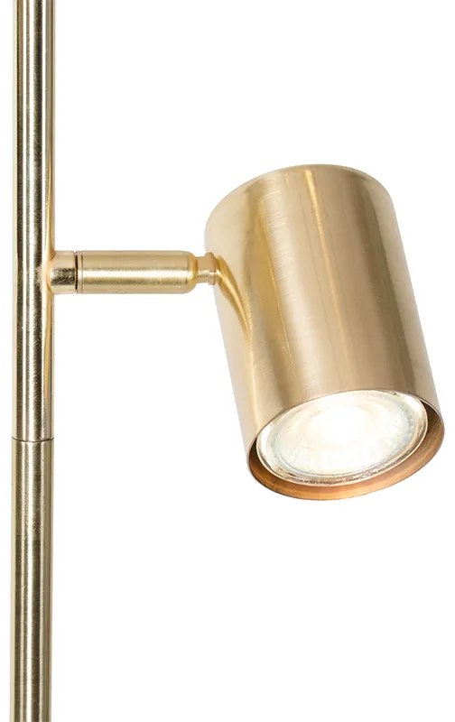 Moderne vloerlamp messing 3-lichts - Jeana