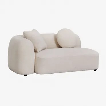 Linker Hoekmodule Voor 2-zits Modulaire Bank In Chenille Coco Chenille Dik Wit - Sklum