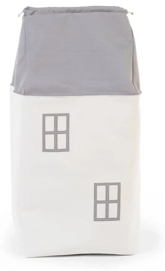 CHILDHOME Speelgoedopberger huis grijs en gebroken wit