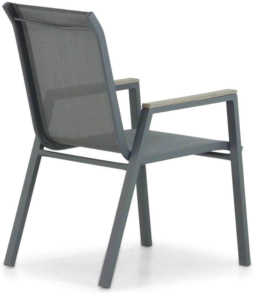 Tuinset 4 personen 180 cm Aluminium/textileen Grijs Domani Furniture Verde/Mateo