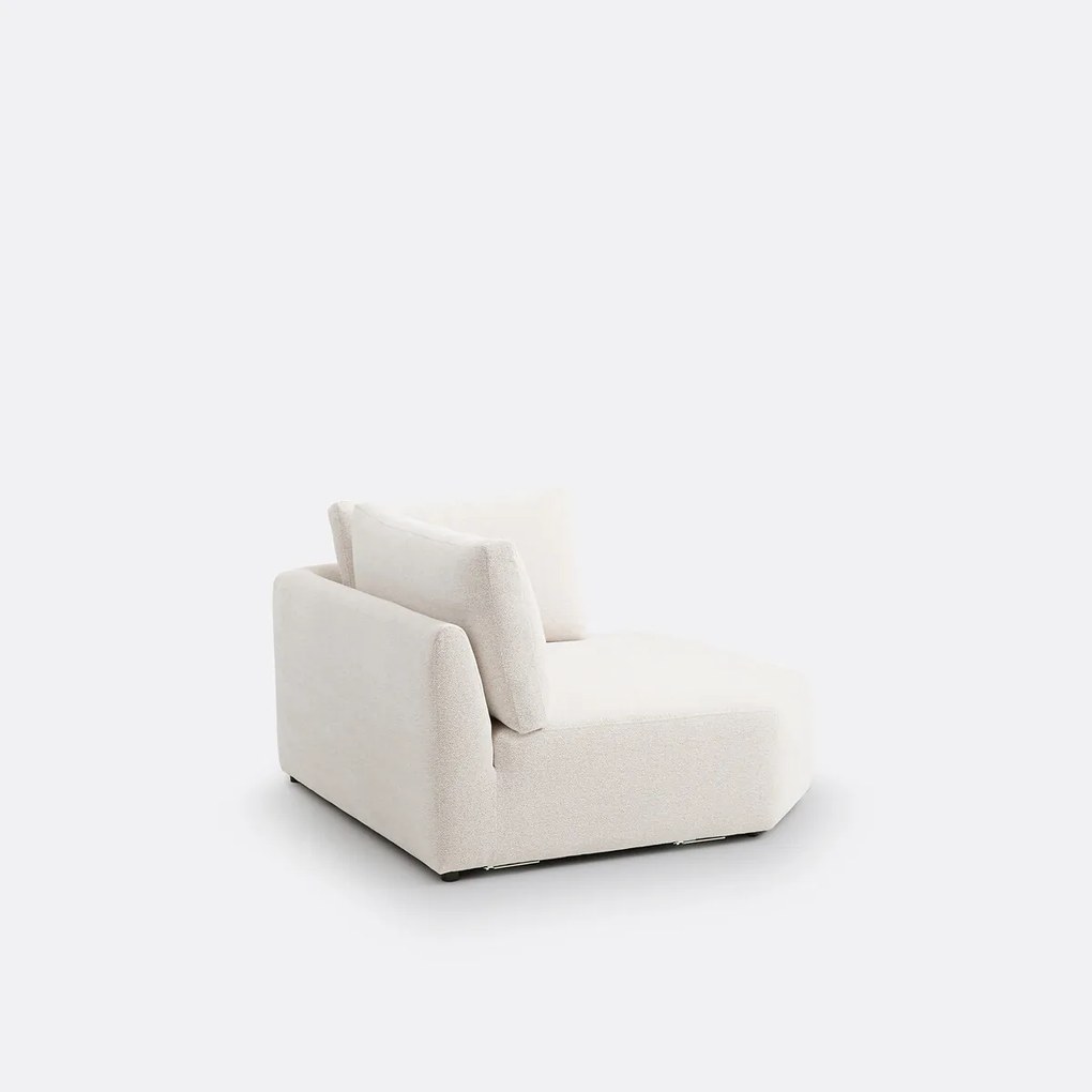 Hoekmodule rechts/links van gemêleerde chenille Monica
