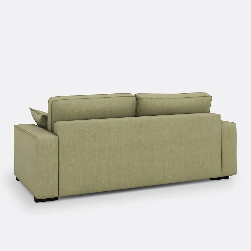Slaapbank van katoen en linnen, 2, 3 of 4 zits, Comfort Bultex® Cécilia