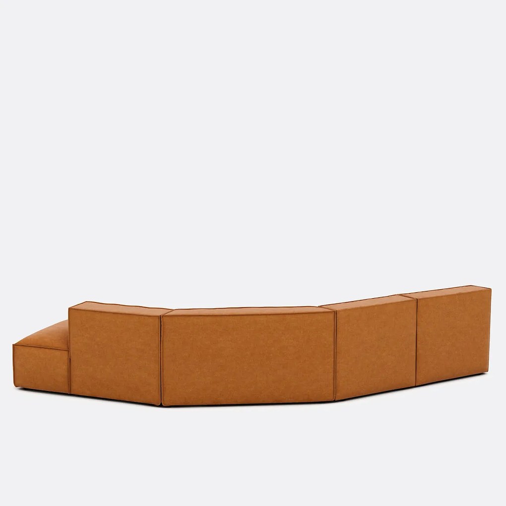 4-zits bank met hoek van ribfluweel met structuur, Seven