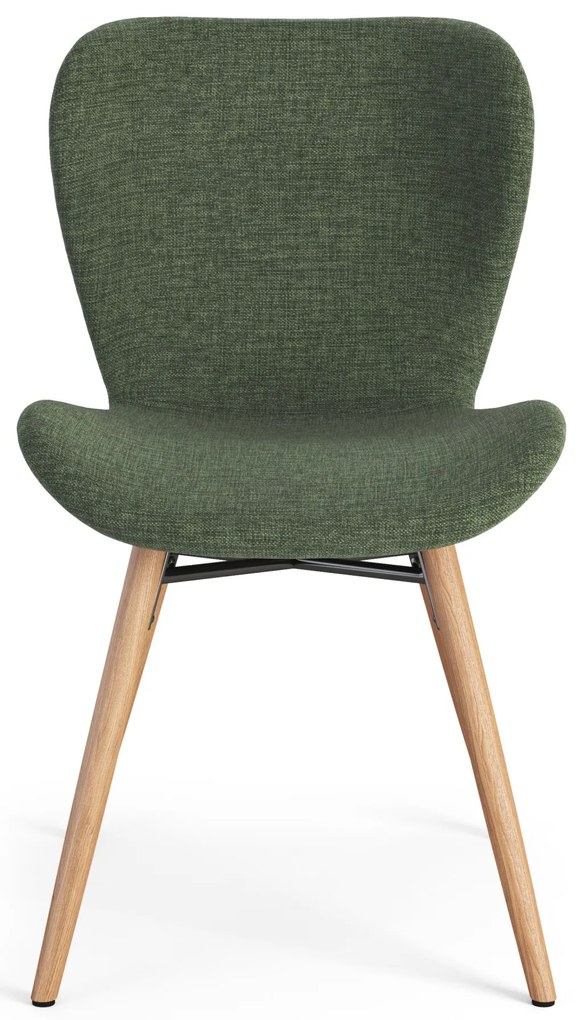 ALTEA Groen (stof Rio 140)/poten natuur eiken – MODERNE STOEL VOOR WOONKAMER/EETKAMER/KEUKEN/KANTOOR