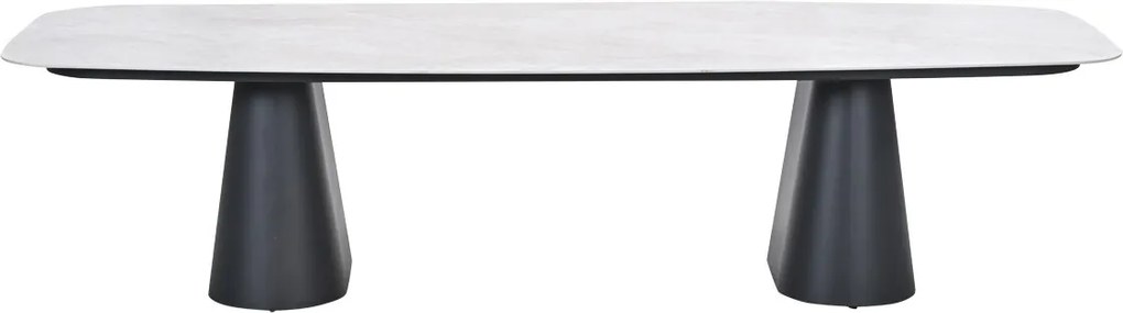 Garden Impressions Noah tuintafel 320x120 cm - donker grijs - verona sand