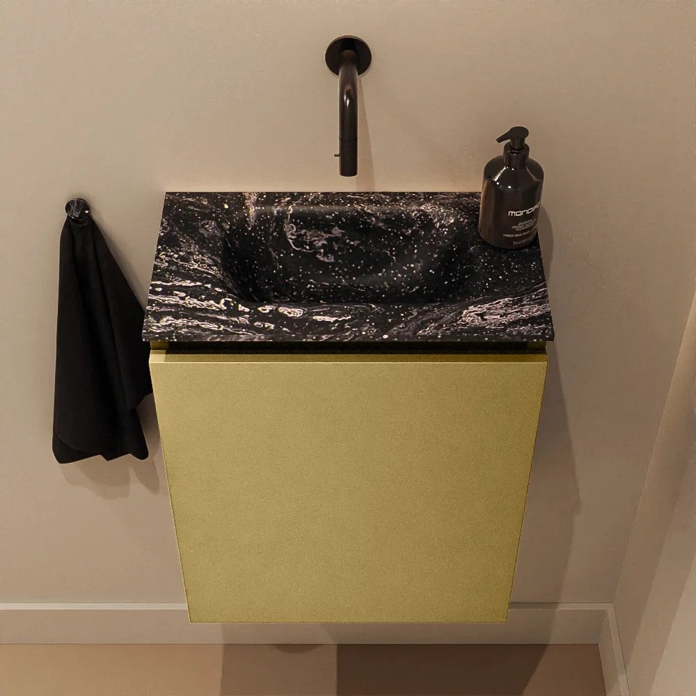 Mondiaz Ture DLux toiletmeubel 40cm oro met wastafel lava midden zonder kraangat