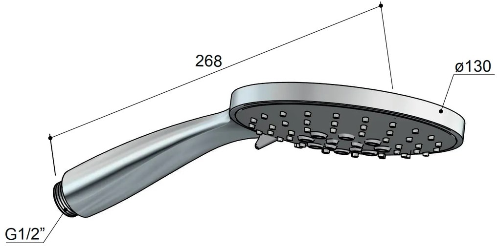 Hotbath ACE 3-standen handdouche 13cm nikkel geborsteld