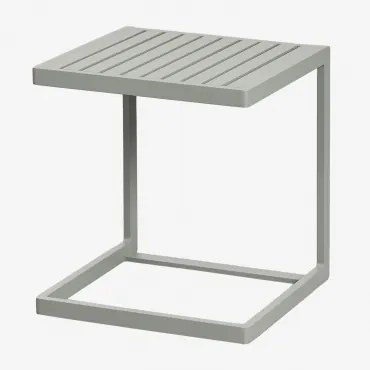 Vierkante Bijzettafel Voor Tuin 40x40 Cm In Aluminium Dulem Groen – Khaki - Sklum
