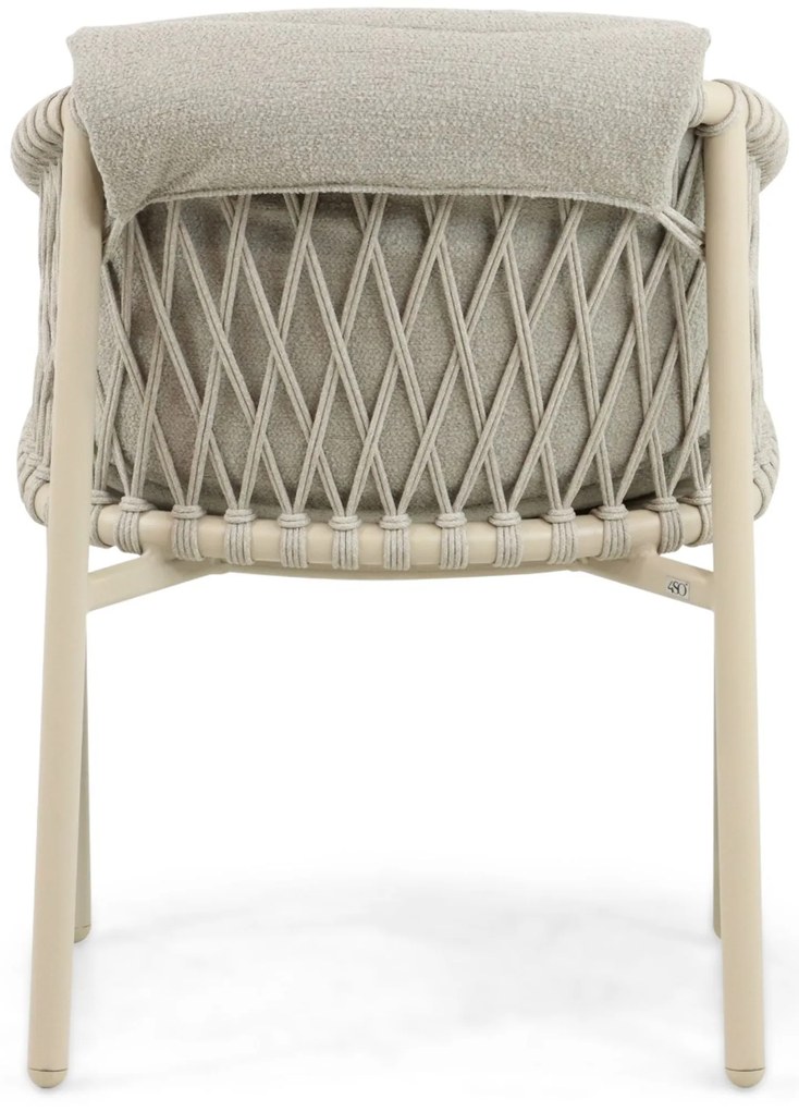 Tuinstoel Aluminium/rope Taupe-naturel-bruin 4 Seasons Outdoor Allora