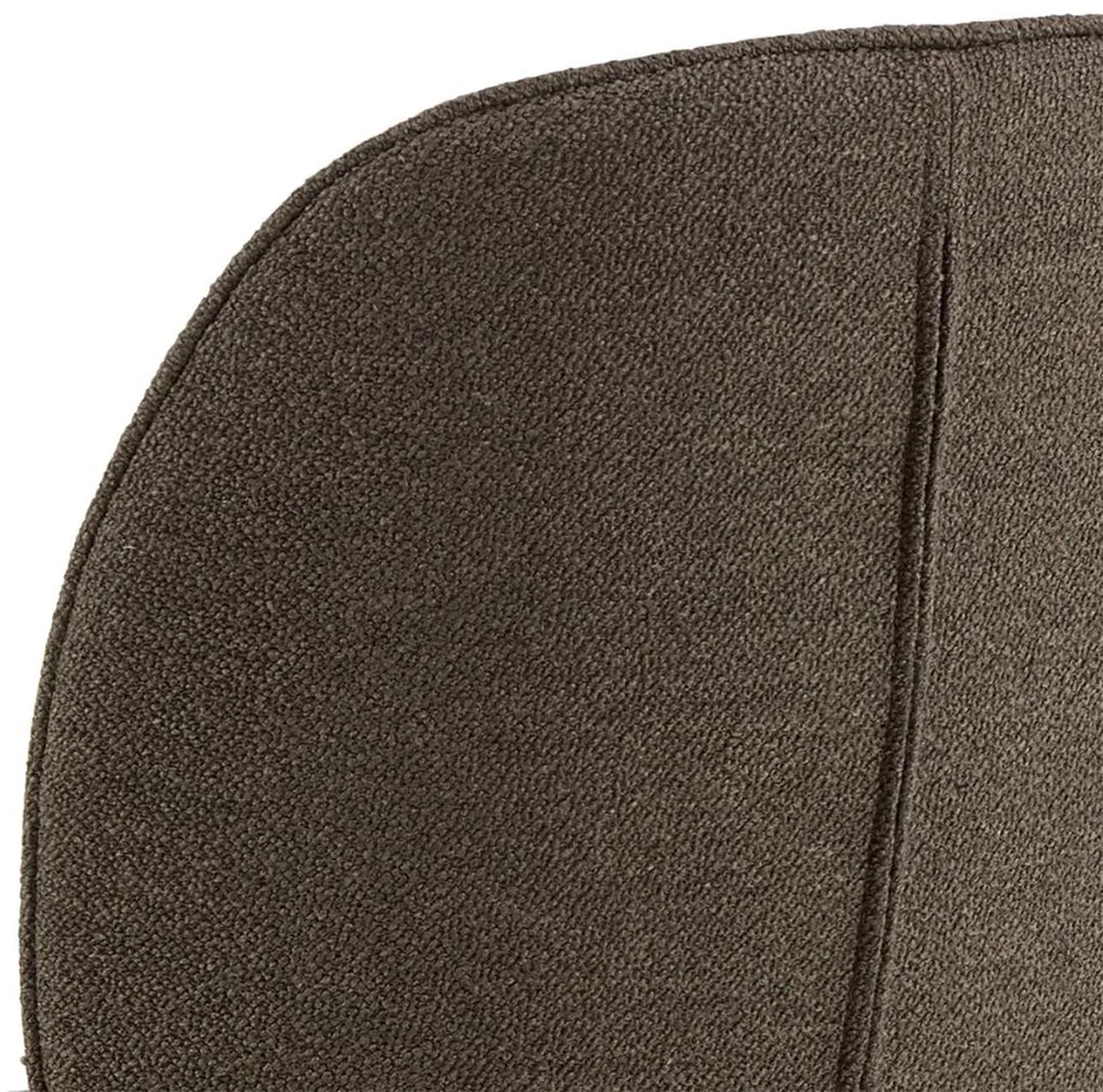 Eetkamerstoel Met Houten Poten Taupe Boucle