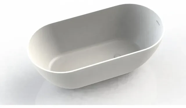Arcqua Cusco vrijstaand ligbad 175x85x55cm cast marble Mat Wit BAD119191