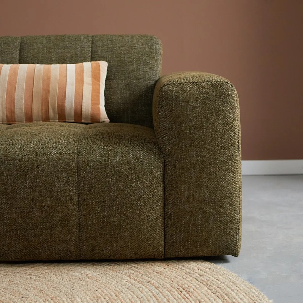 PEPP Interiors Wave Hoekbank Met Ruiten Groen Links