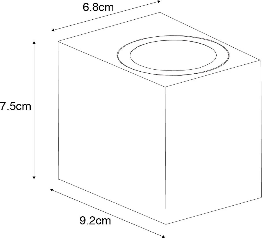 Smart buiten wandlamp zwart IP65 incl. Wifi GU10 50mm - Baleno