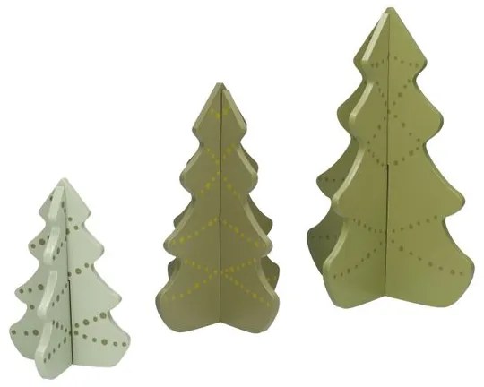 DIY kerstbomen 3D, hout, set van 3