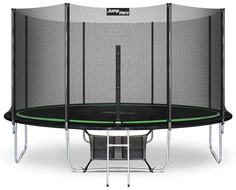 Tuintrampoline met veiligheidsnet aan buitenkant 427cm Jump Hero 14FT