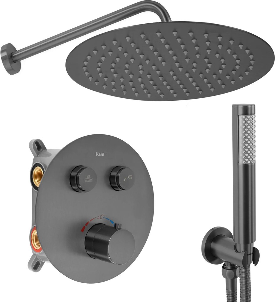 Inbouw regendoucheset Rea Lungo Titan + BOX