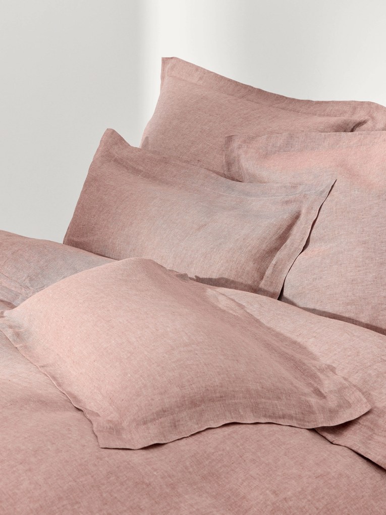 Linnen dekbedovertrek Linna met bies