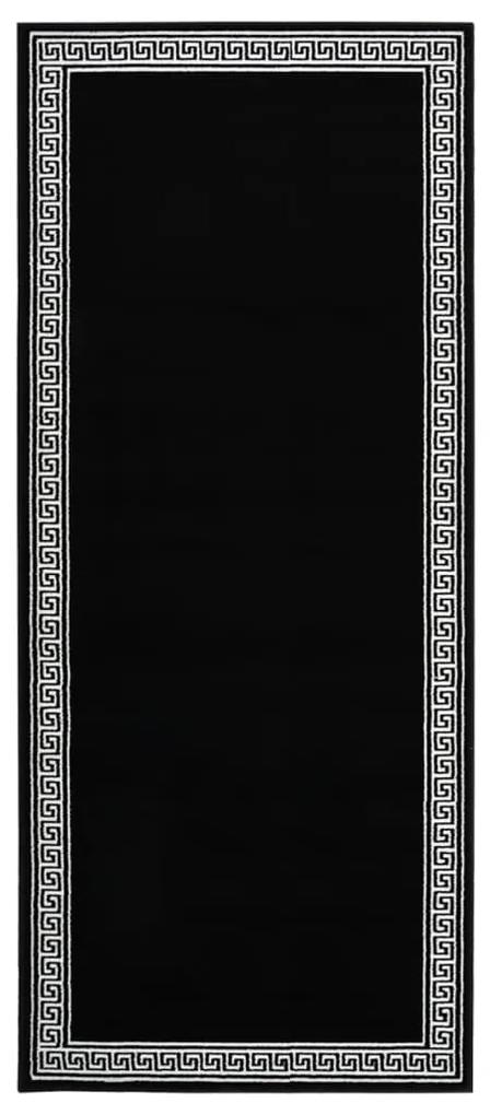 vidaXL Tapijtloper 100x200 cm BCF zwart met motief