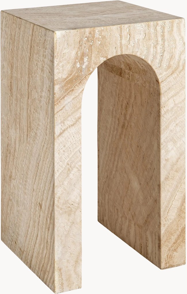 Bijzettafel Thiennes van travertijn