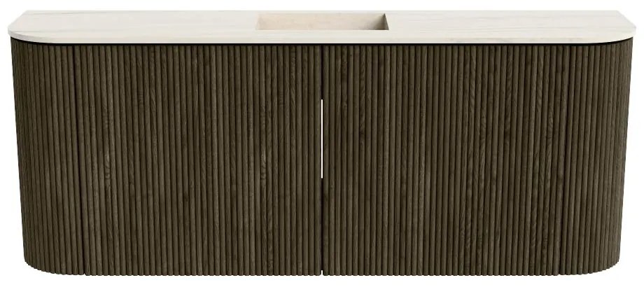 Mondiaz Joya DLux 105cm toiletmeubel ronding links/rechts shadow met wastafel faye midden 1 kraangat meli