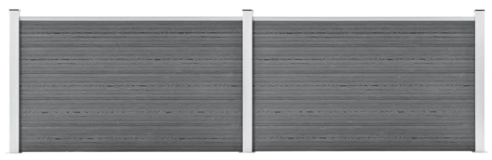 vidaXL Schutting 353x106 cm HKC grijs