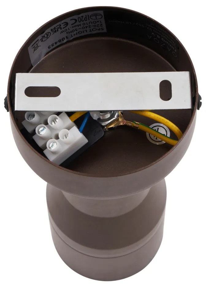 Moderne plafondspot donker brons GU10 50mm rond - Stanley