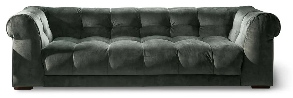 Rivièra Maison - Cobble Hill Sofa 3,5 Seater, velvet, ivy - Kleur: groen