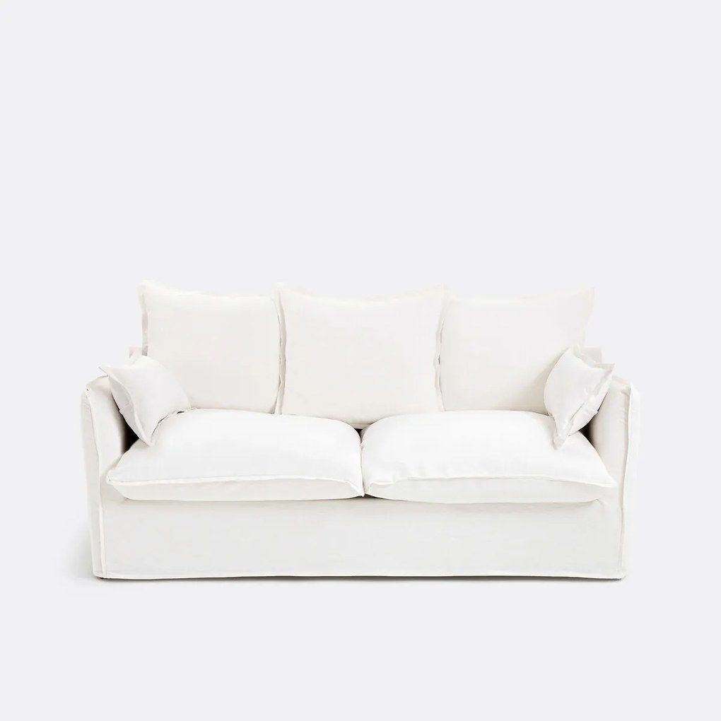 Slaapbank H14 cm in dik linnen, Odna