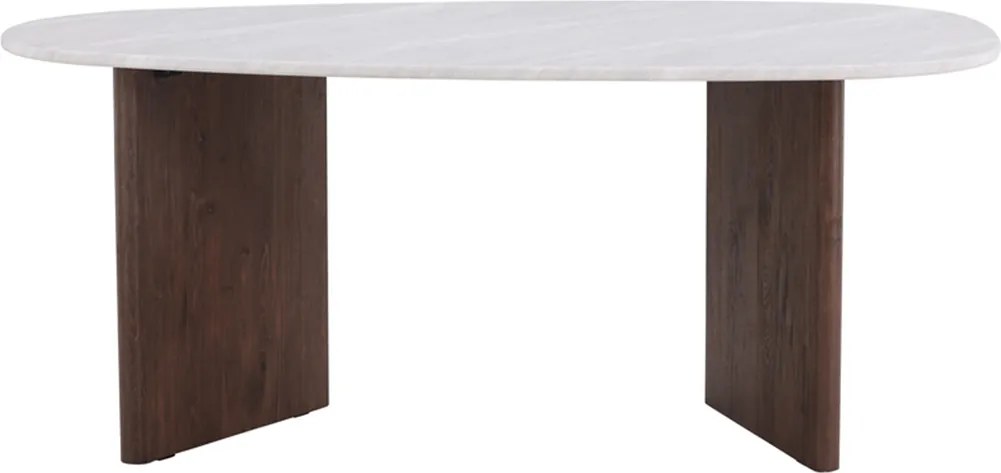 Organische Eettafel Klein Bruin - 180 X 90cm.