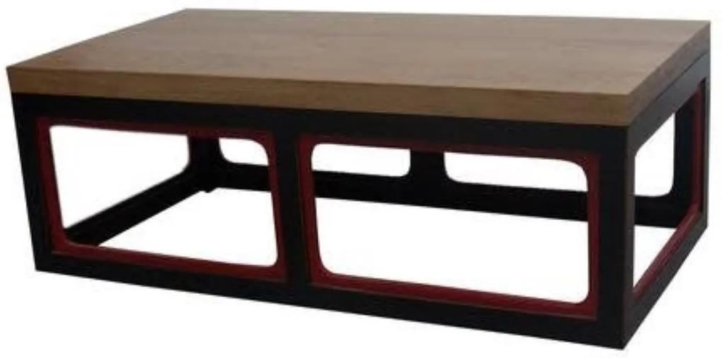 Fine Asianliving Chinese Salontafel Massief Hout Zwart Rood B130xD65xH45cm