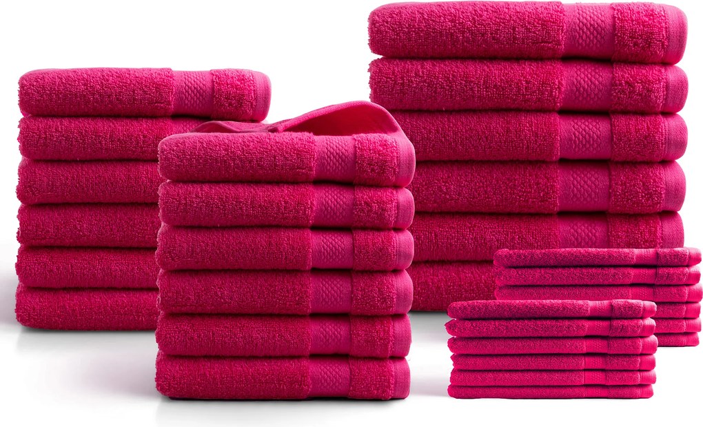 Handdoeken 30 delig set – Hotel Collectie – roze