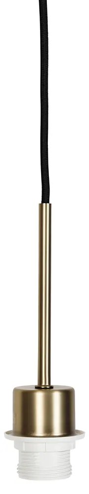 Moderne hanglamp brons met zwarte kabel - Combi 1 Modern rond Binnenverlichting Lamp