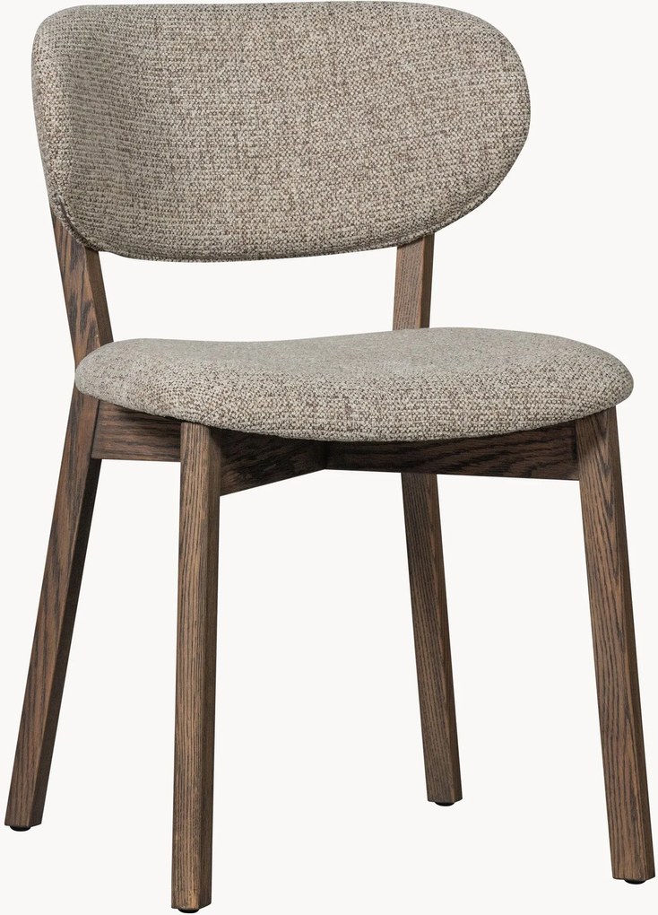 Gestoffeerde eetstoelen Udar van eikenhout, 2-delig