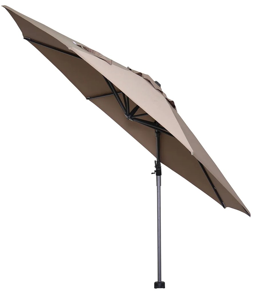 Garden Impressions Hawaii zweefparasol Ø350 cm - frame carbon black - doek taupe