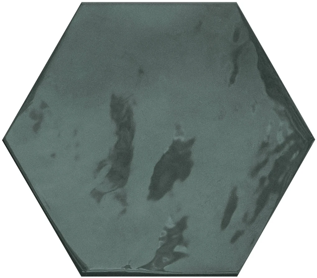 Wandtegel hexagon groen Terratinta Hexa 17x15cm green echo glans gerectificeerd