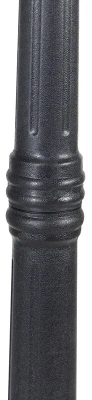 Smart lantaarn zwart 3-lichts IP44 incl. Wifi ST64 - Capital