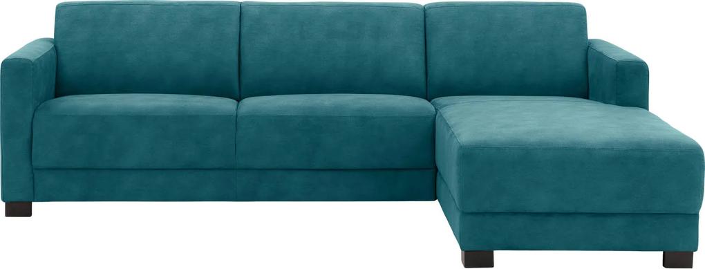 Goossens Hoekbank My Style Met Chaise Longue Microvezel blauw, microvezel, 2,5-zits, stijlvol landelijk met chaise longue rechts