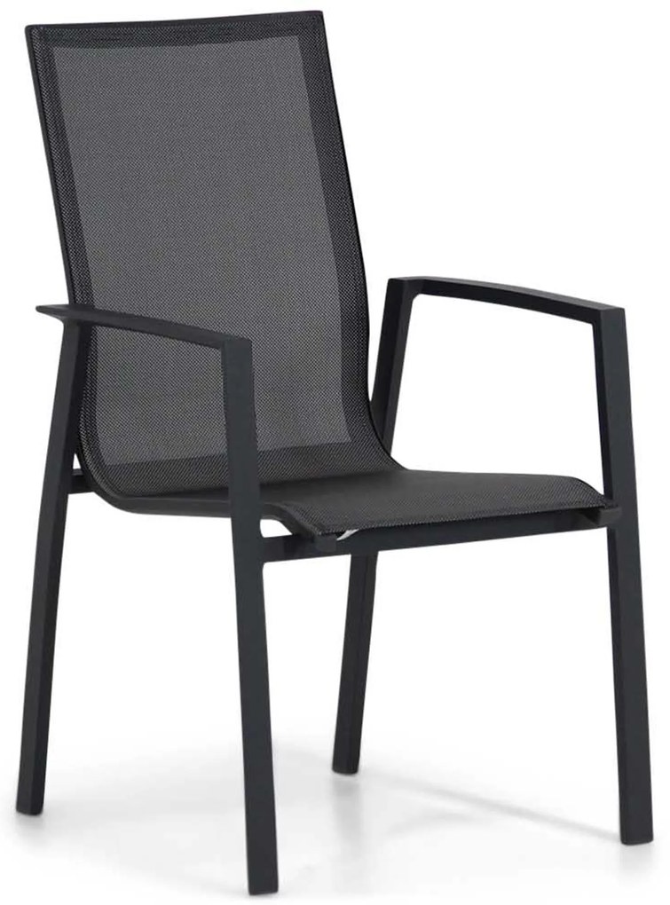 Tuinset 6 personen 230 cm Aluminium/textileen Grijs Lifestyle Garden Furniture Ultimate/Veneto