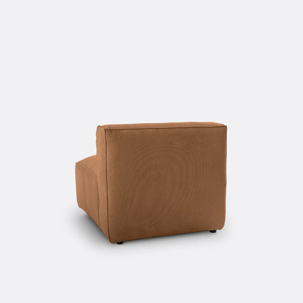 Modulaire comfortzetel in geribd fluweel, Seven