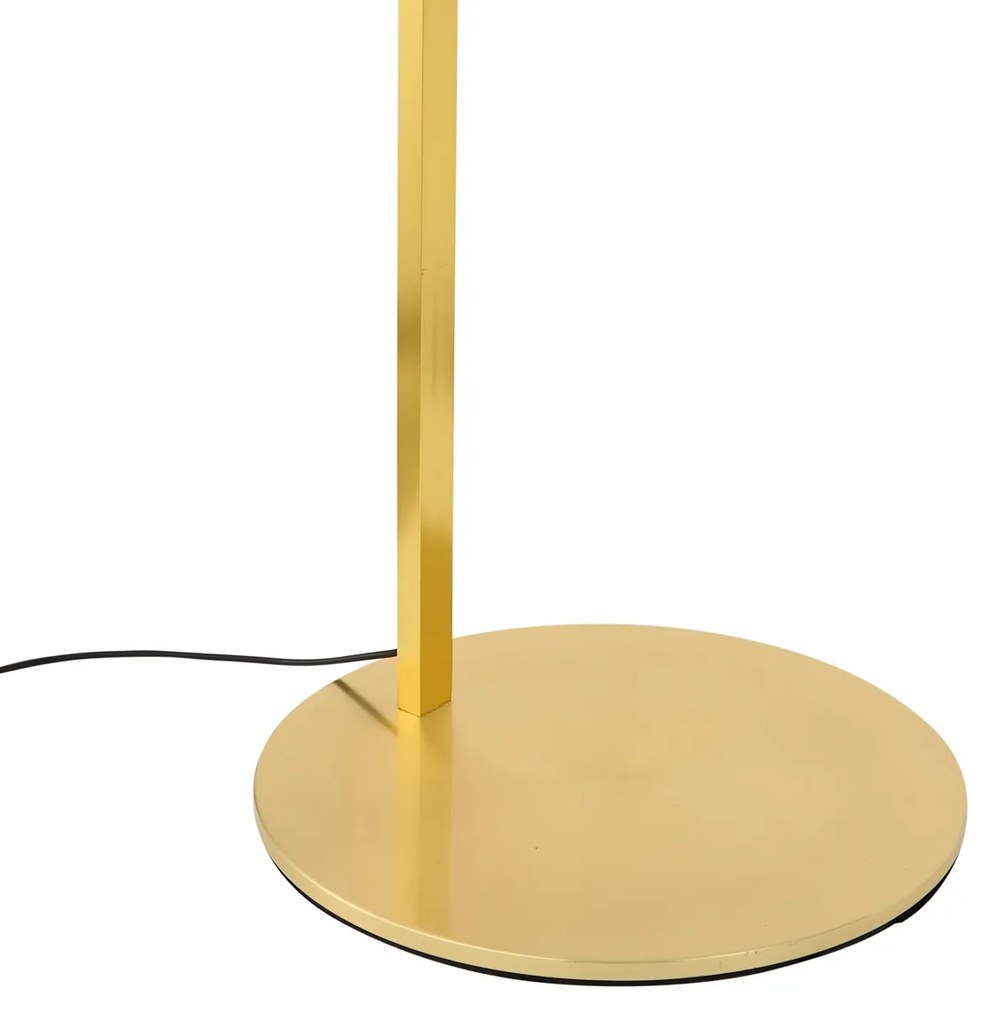 Moderne booglamp messing incl. LED met touch dimmer - Arlow