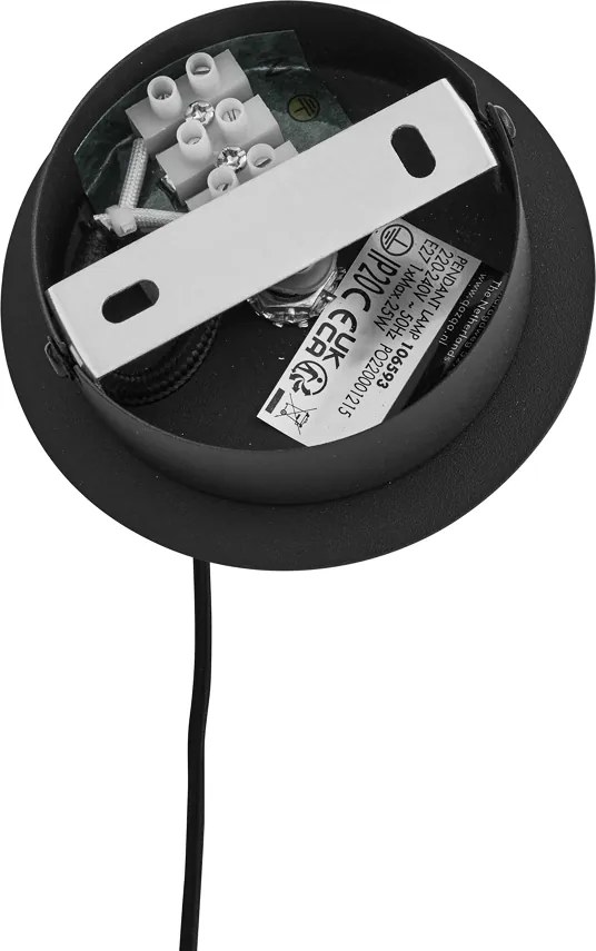 Art Deco hanglamp zwart met smoke glas - Vidro