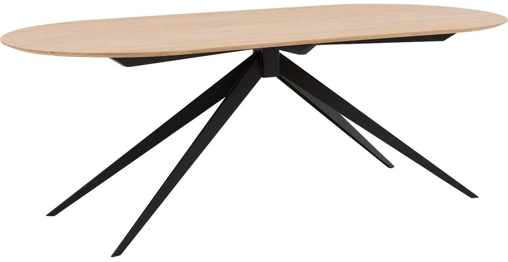 Goossens Excellent Eettafel Floyd, Semi rond 180 x 100 cm
