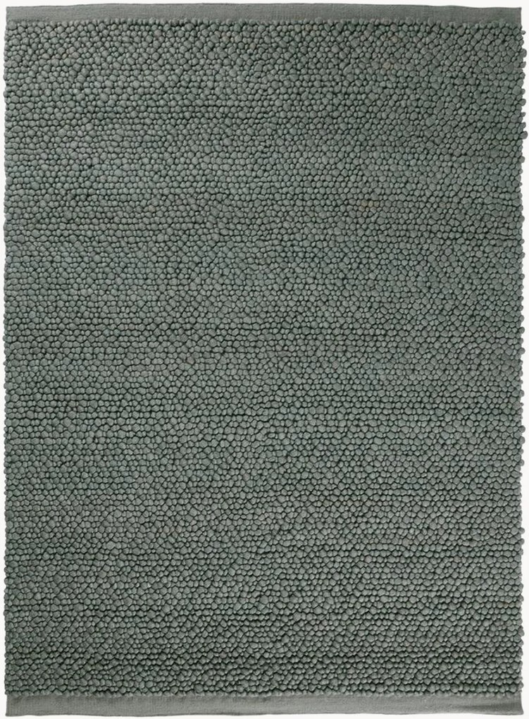 Handgeweven hoogpolig vloerkleed Sigga van wol-viscose mix