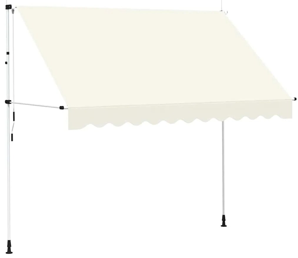 vidaXL Luifel handmatig uittrekbaar 300 cm crème